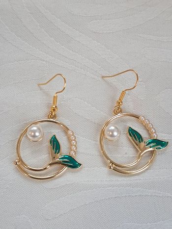 Boucle d'oreille queue de sirène