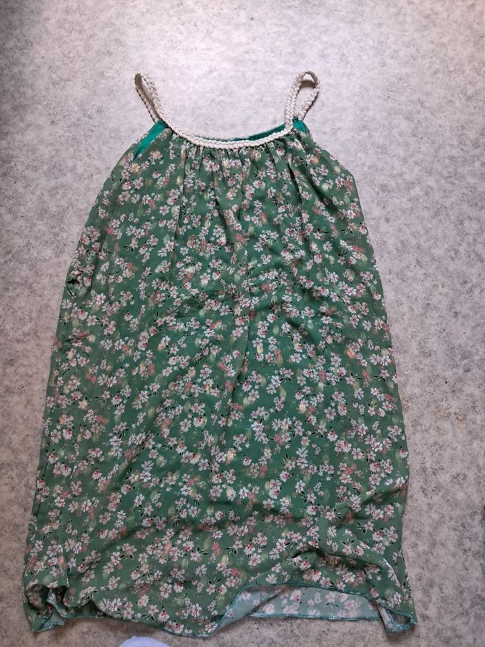 Robe verte fleurie - photo numéro 2