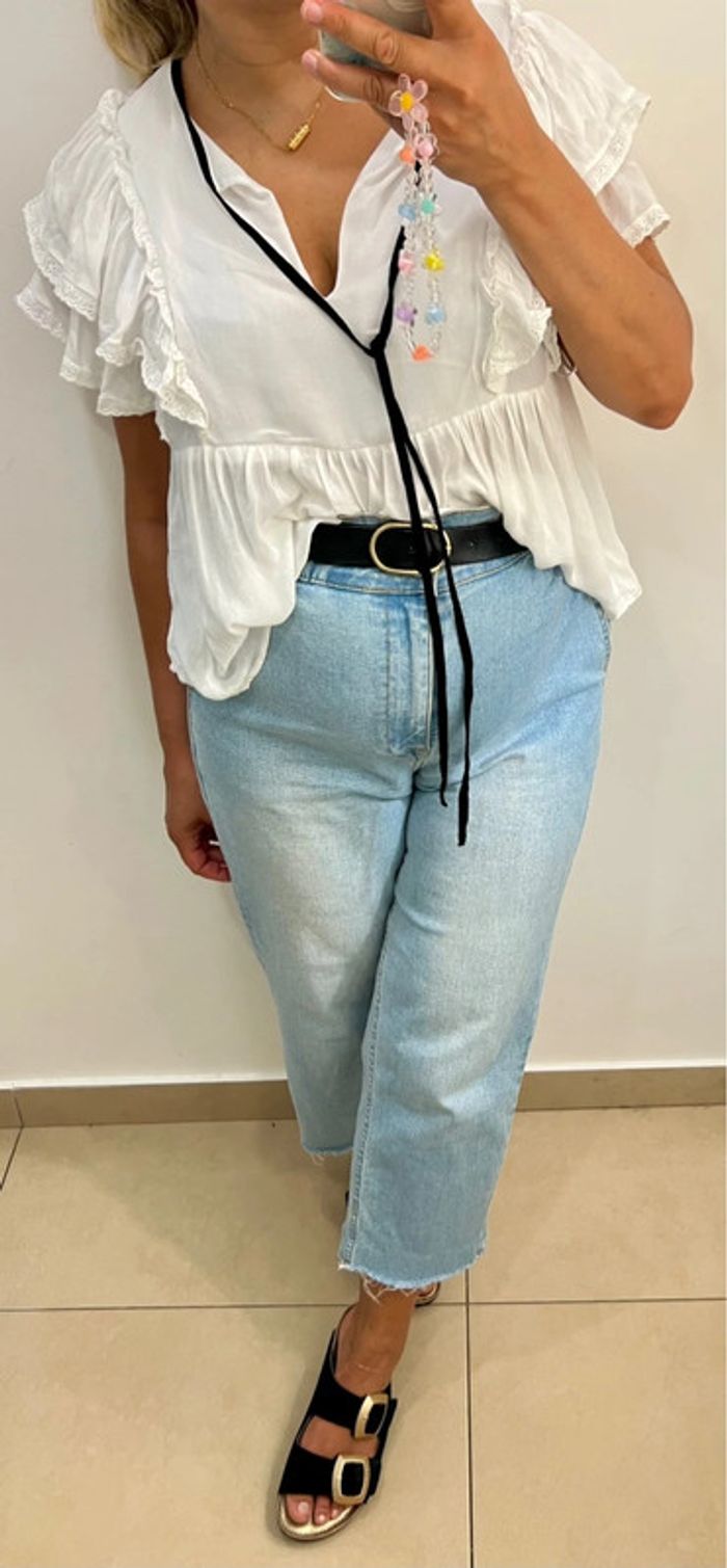 Blouse Zara avec volant Taille M - photo numéro 3