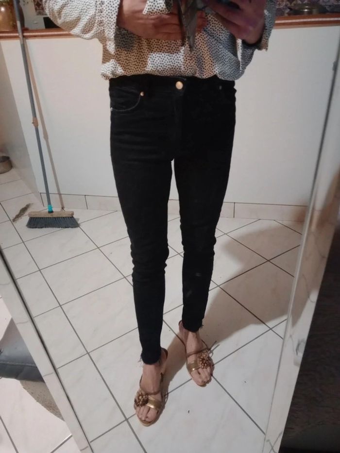 Jean femme 38 noir skinny c30 - photo numéro 3
