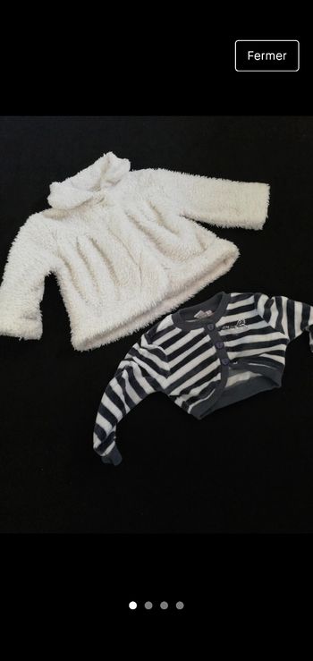 Gilet boîte à malices fille 6 mois