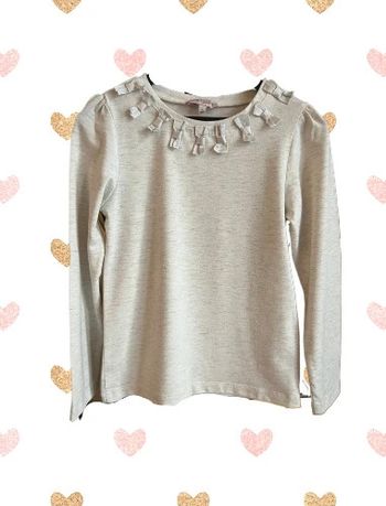 T-shirt manches longues col avec nœuds 8 ans - Lili Gaufrette