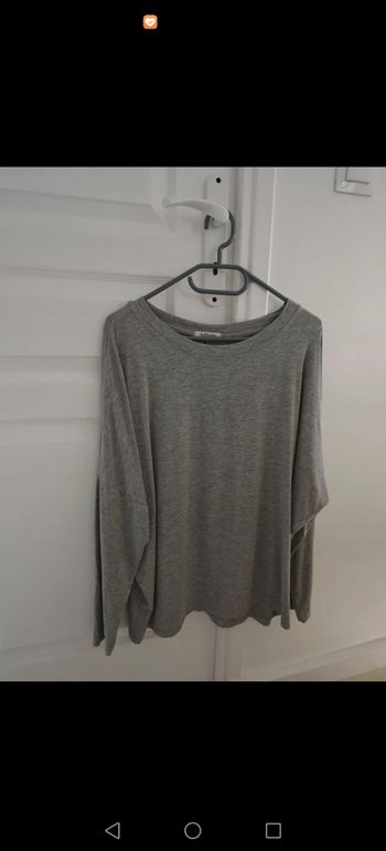 Tee shirt oversize gris chiné