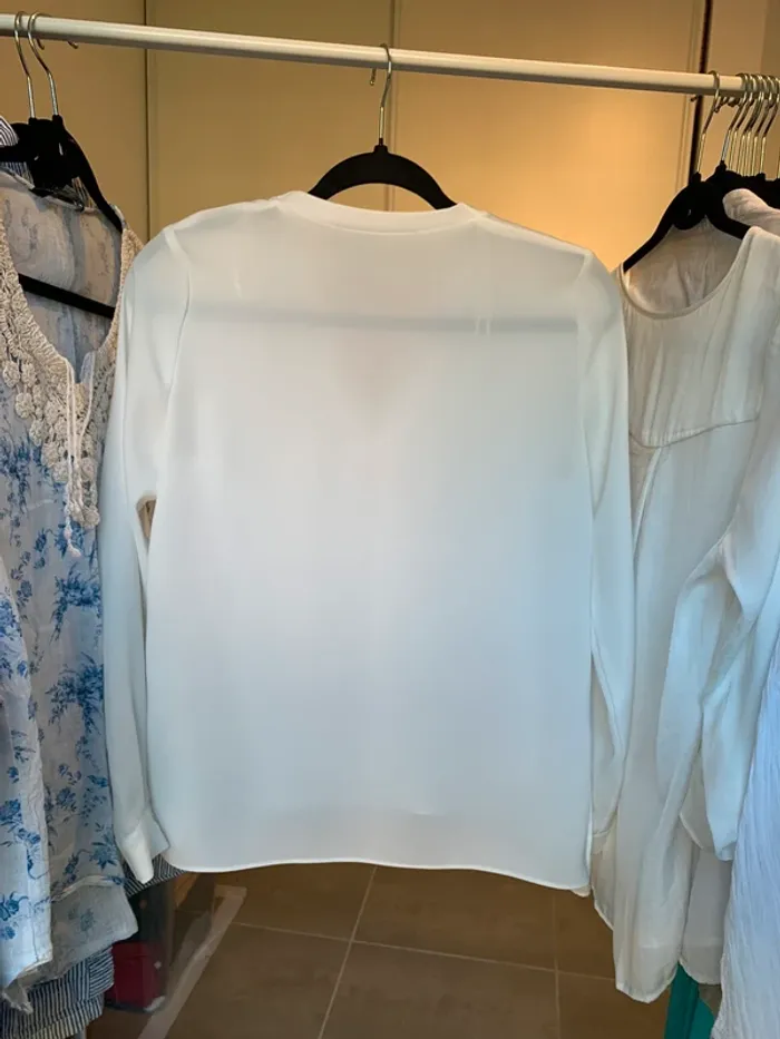 Blouse manche longue Zara blanche taille S - photo numéro 4