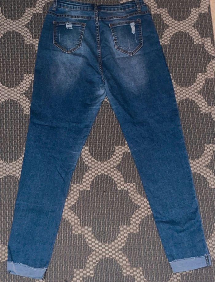 Jean skinny troué taille haute - photo numéro 2