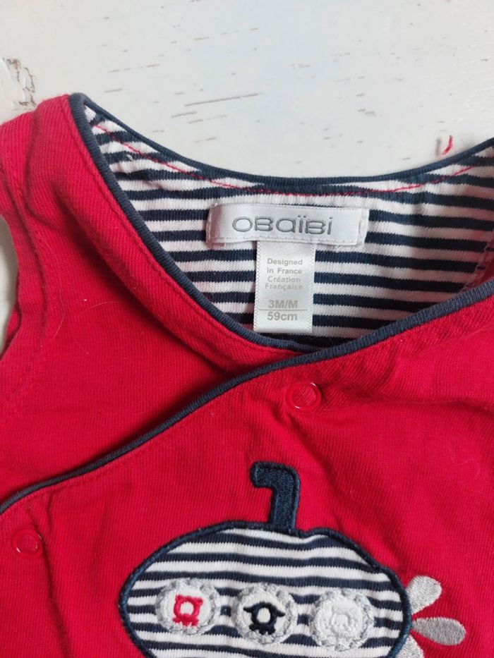 Barboteuse combinaison été Obaibi Taille 3 mois - photo numéro 2
