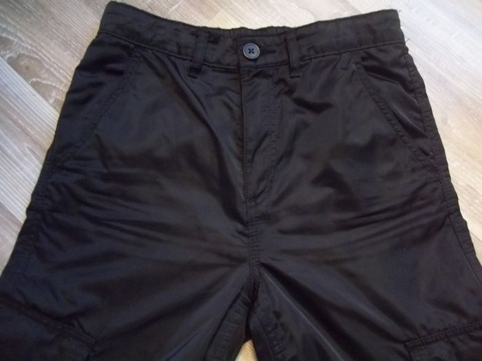 Pantalon (4) cargo satiné noir - photo numéro 3