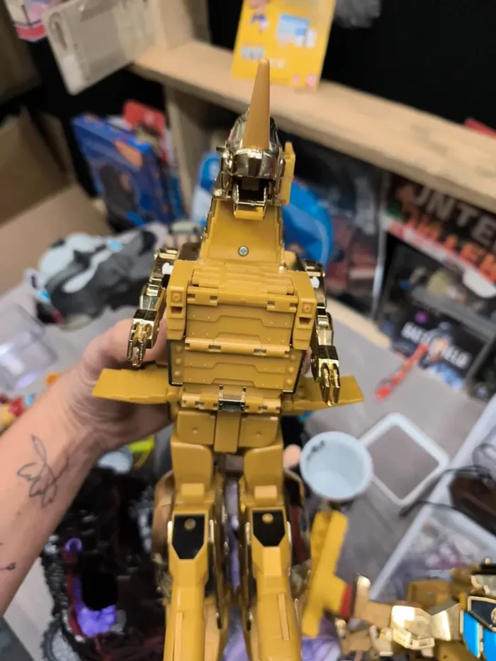 Robot boot Takara 1995 dinosaure rex doré golden or brave goldran nagoya dragon power transformers - photo numéro 17