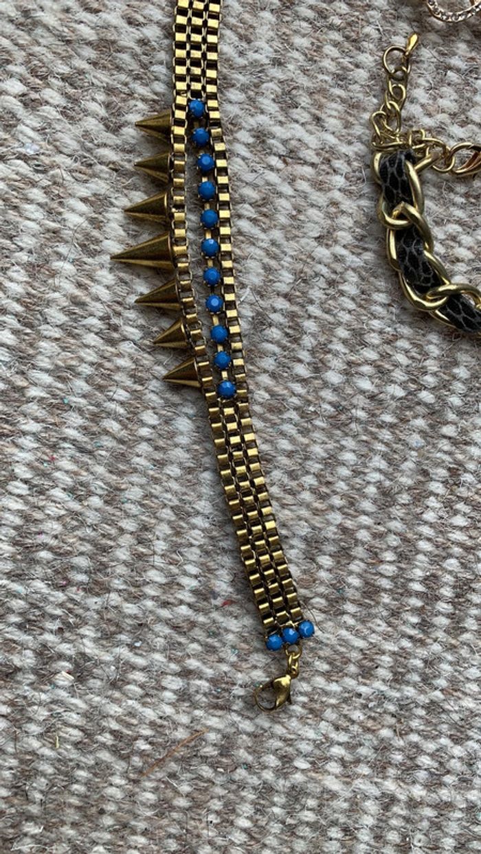 Lot de trois bracelet dorée femme idée cadeau - photo numéro 2