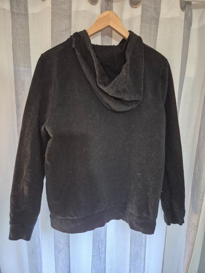 Veste en sweat noire à capuche Décathlon Domyos - photo numéro 2