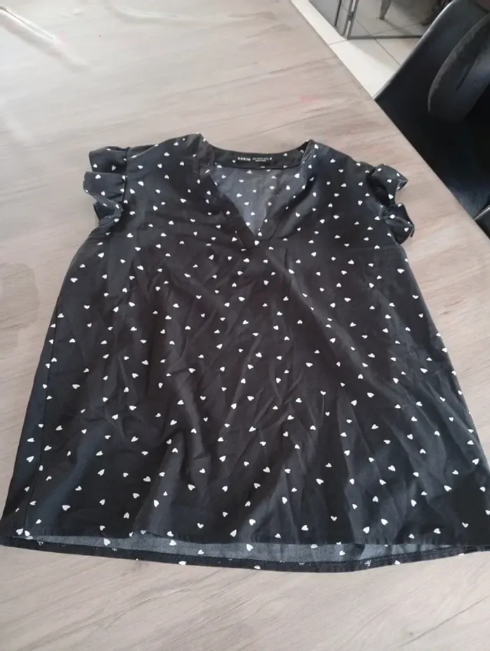 Blouse sans manches coeurs femme L