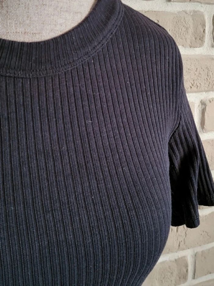 Robe en maille côtelée noire Zara - photo numéro 6