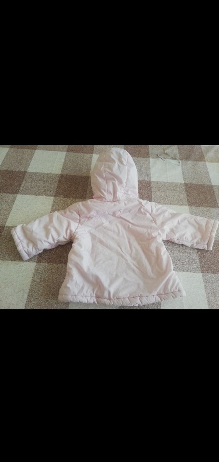 Manteau 6 mois Avec capuche rose pâle 3 pommes - photo numéro 4