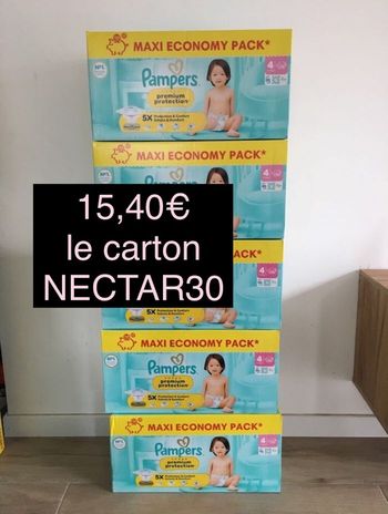 92 couches Pampers premium protection taille 4