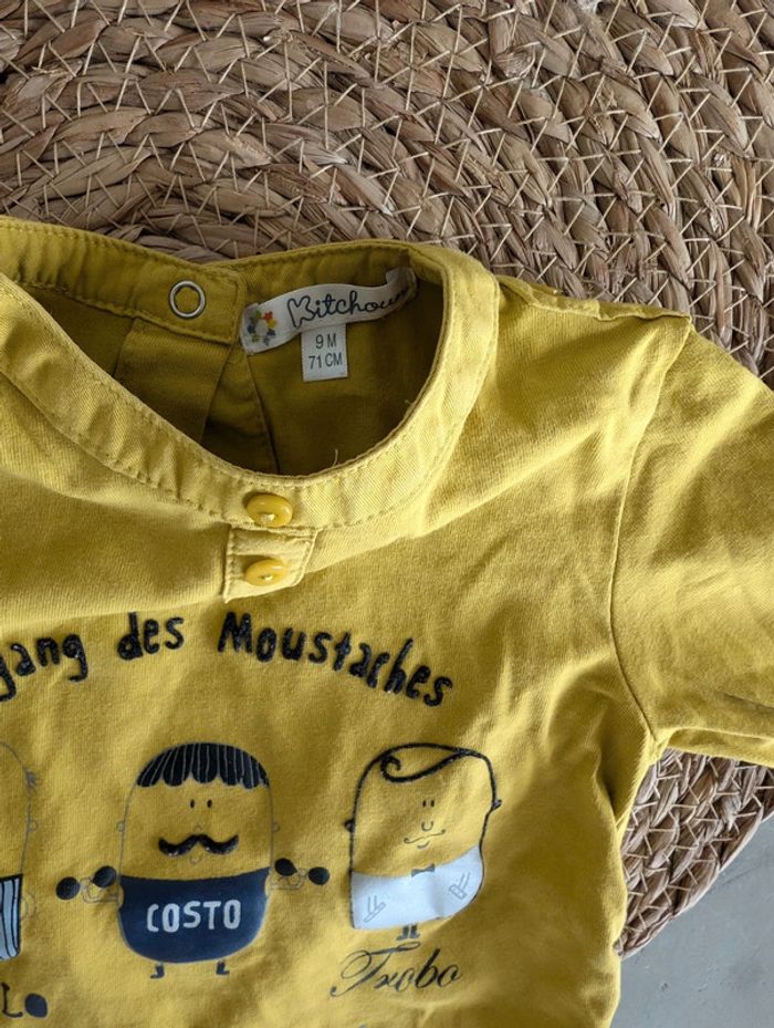 Tee-shirt manches longues moutarde 9 mois kitchoun - photo numéro 2
