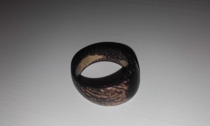 Bague bois foncé coco - photo numéro 2