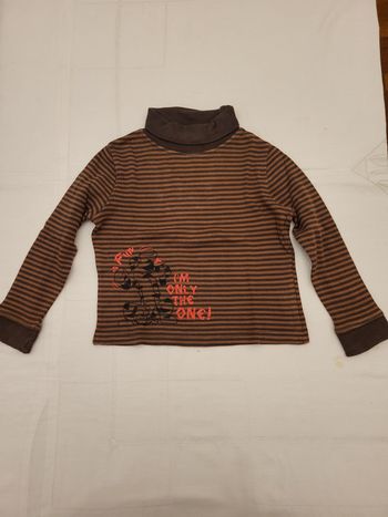 1 tee-shirt manche longue à col roulé garçon 3 ans 