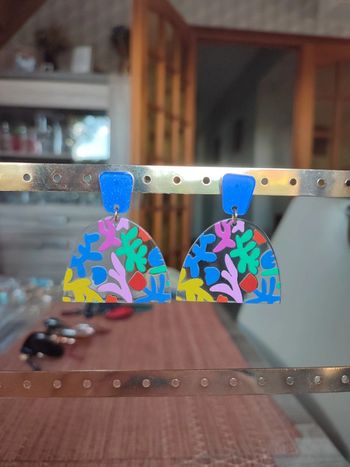 Boucles d'oreilles multicolore