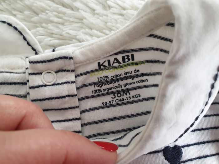 Tshirt MC rayé blanc et marine - 36M - Kiabi - photo numéro 3