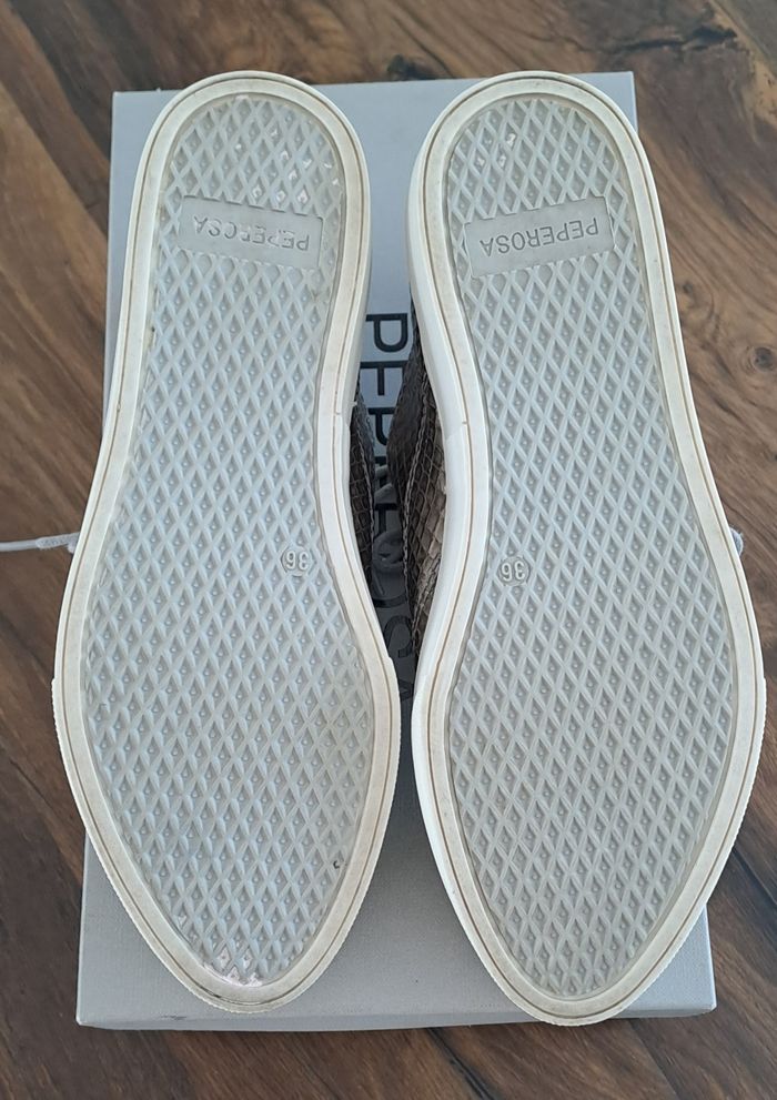 Baskets mocassins écaillé argenté femmes taille 36 Peperosa - photo numéro 6