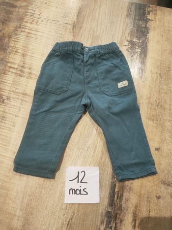 Jeans bleu vert pour bébé garçon 12 mois tape a l'oeil