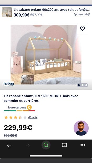 Lit cabane Montessori neuf