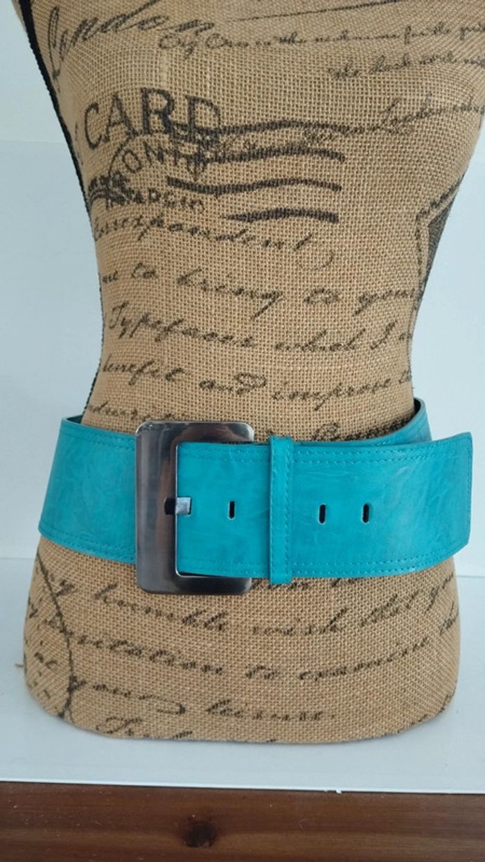 Ceinture large bleu 100 cm femme - photo numéro 2