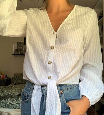 H&M blouse blanche t.34/XS