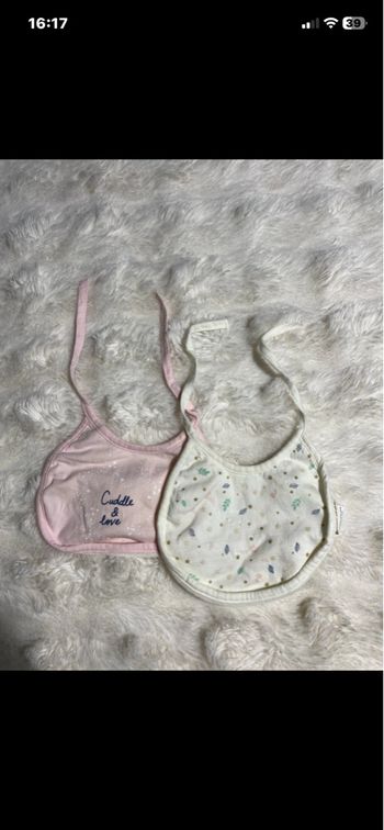 Lots de 2 bavoirs bebe