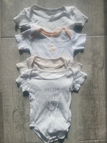 Lot bodies manches courtes mixte 6mois