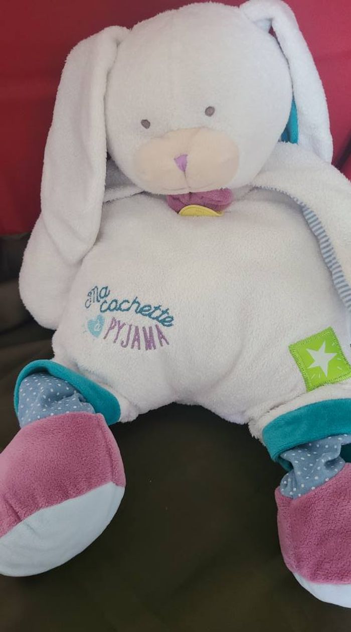 Lapin blanc étoile Les Ptitous range pyjama DOUDOU ET COMPAGNIE - photo numéro 2