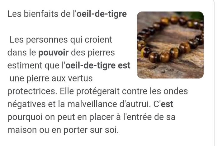 Pendentif et/ou en œil de tigre protecteur et sa chaîne argentée - photo numéro 2