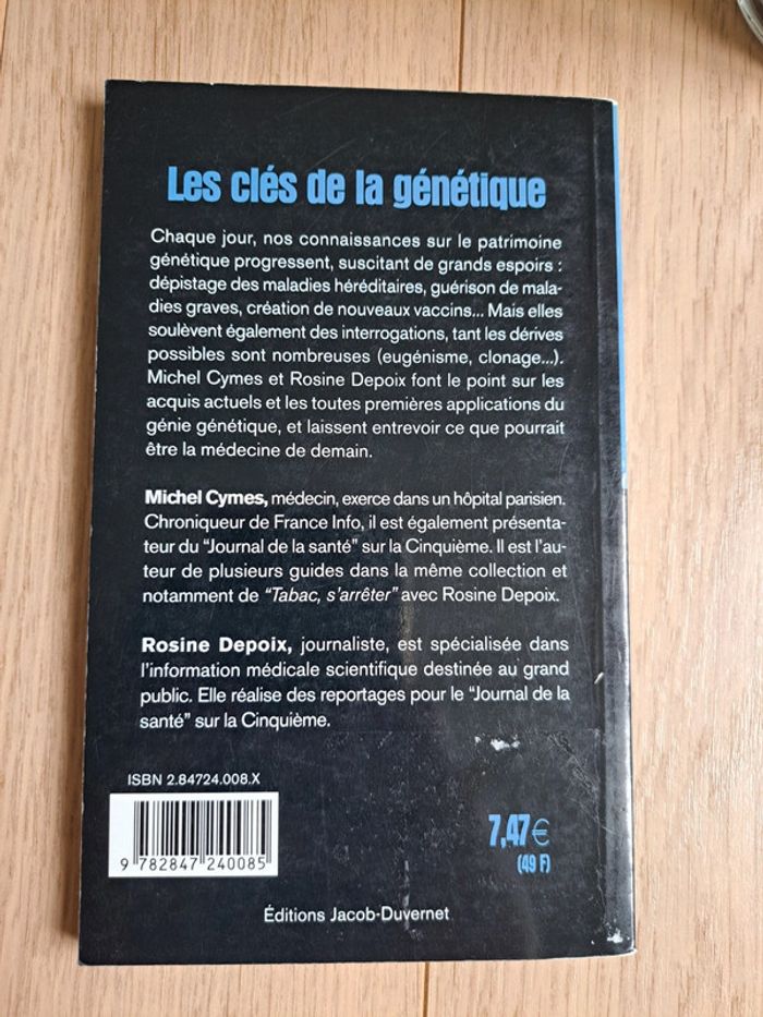 Livre "les clés de la génétique" de Michel Cymés et Rosine Depoix - photo numéro 2
