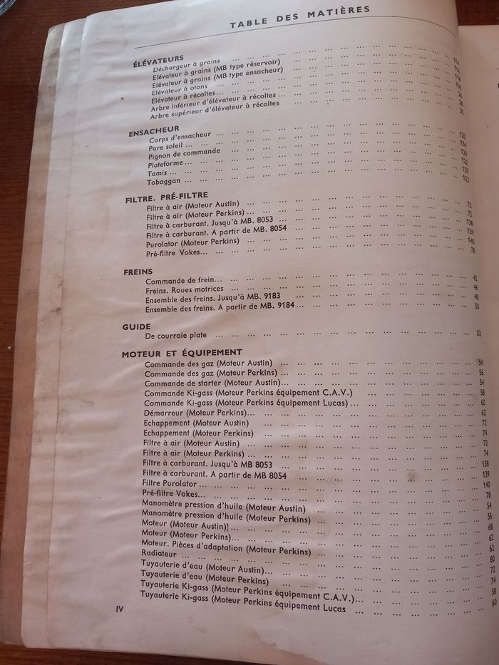 Catalogue de pièces de rechange moissonneuse batteuse automotrice 780 - photo numéro 5