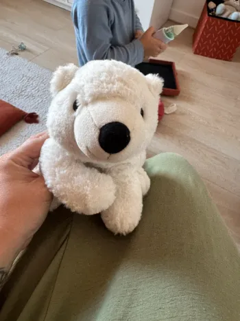 Bouillotte peluche en forme d’ours blanc – L’Artisan du Bien-Être