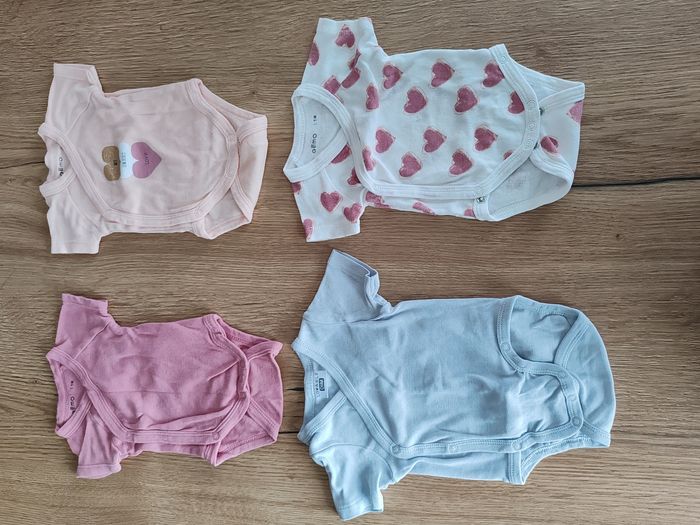 Lot de bodies manche courte 1 mois bébé fille