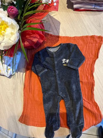 Pyjama velour / dors bien 3mois 60cm vertbaudet