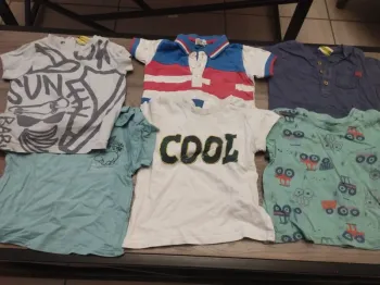 Lot de 6 t shirts 9 mois 71cm