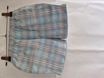 Short 12 mois - 74 cm Tex Bleu clair à carreaux