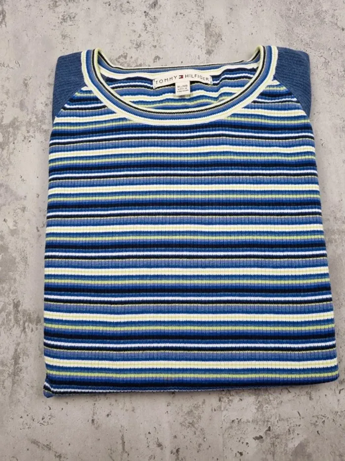 Sweat rayé Tommy Hilfiger – Taille XL/42 Femmes - photo numéro 2