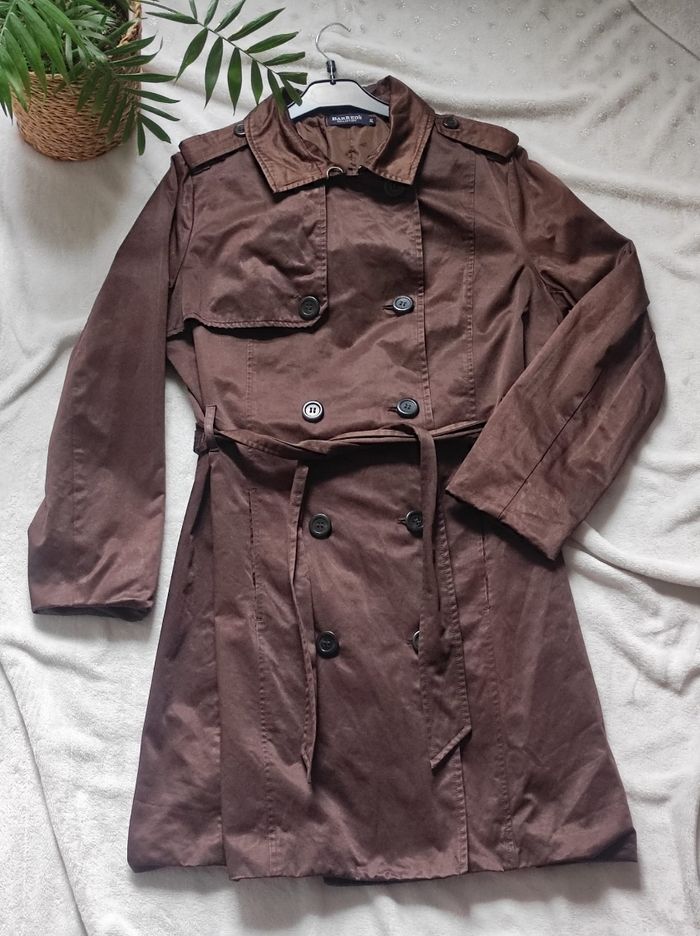 Veste trench marron taille XL - photo numéro 2