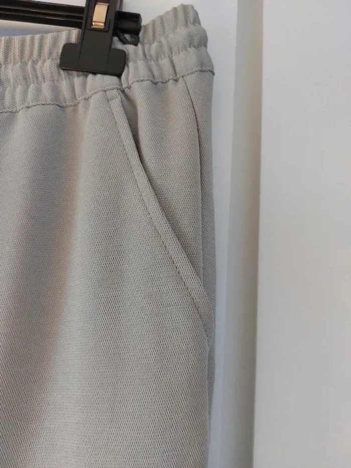 Pantalon léger style jogging vert sauge - photo numéro 4