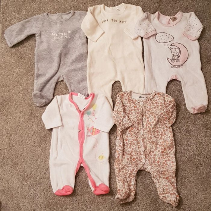 Lot 5 pyjama fille 1 mois