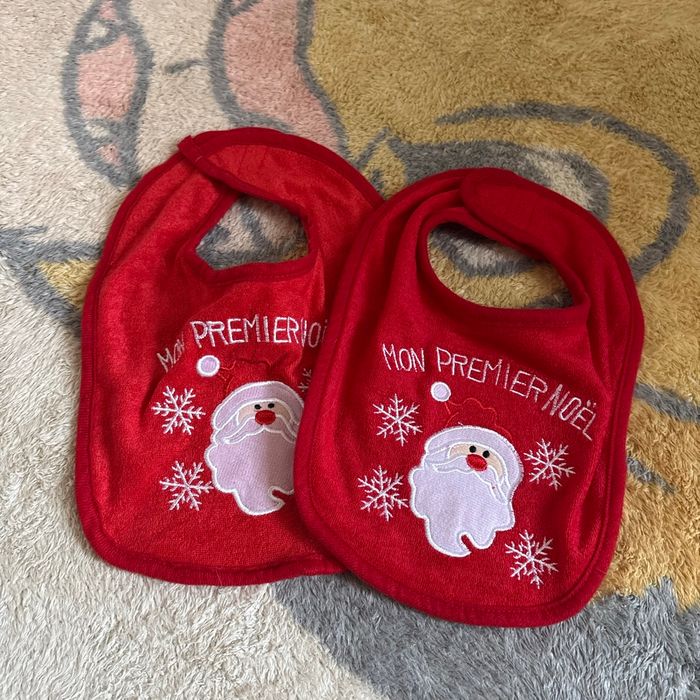 Lot de 2 bavoirs Noël