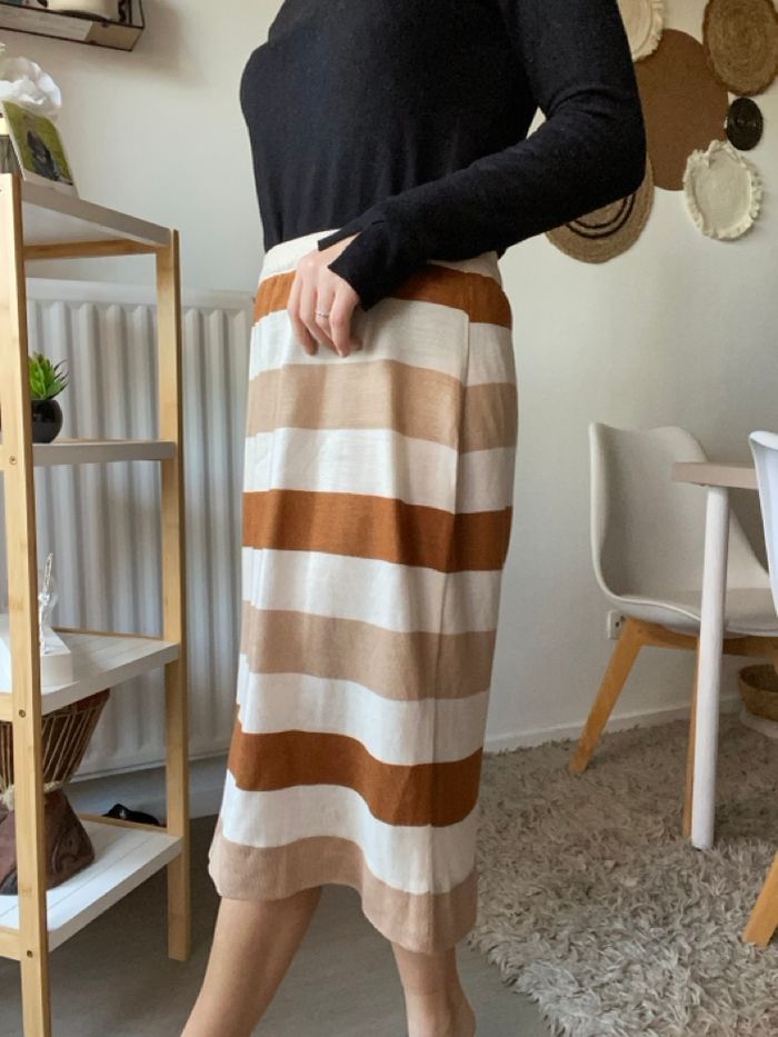 Jupe vintage beige taille 36/38