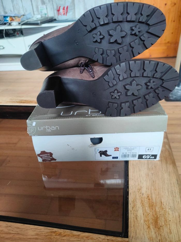 NEUF - bottines Brunes 41 - photo numéro 4