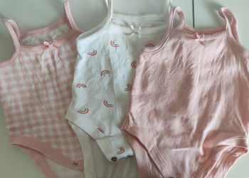 Lots de 3 bodies manches courtes fille 0 - 3 mois, 62 cm