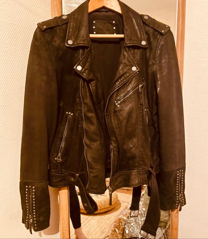 Perfecto cuir noir 42/44 original clouté