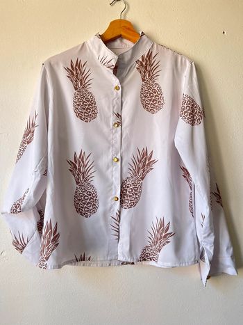 Blouse blanche ananas