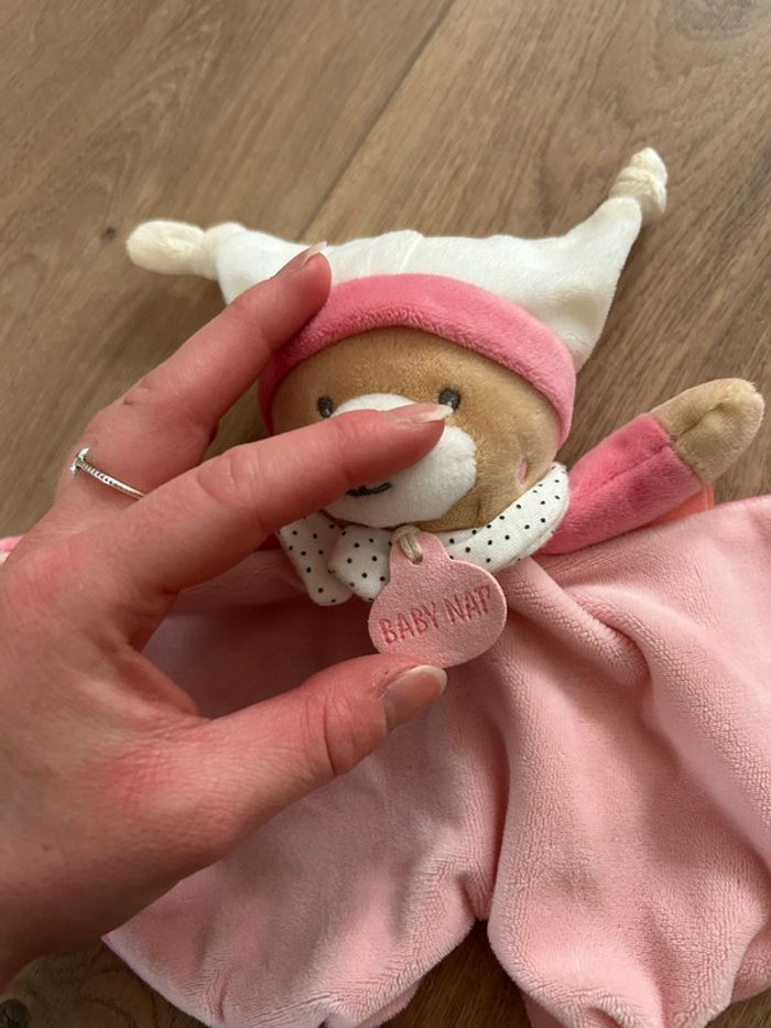 Doudou plat lutin rose baby nat - photo numéro 2